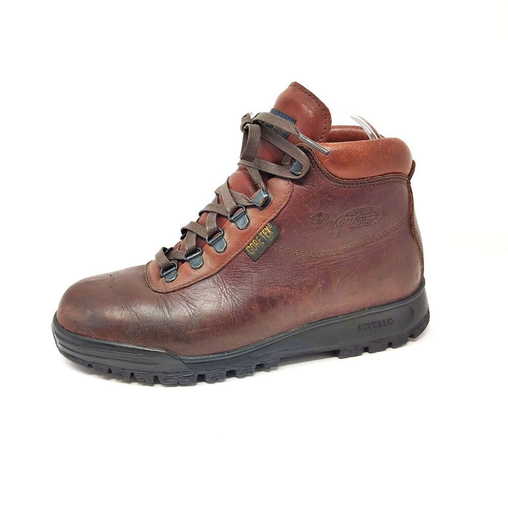 Vintage Vasque Boots Womens 7.5 Wide Sundowner Skywalk Red Leather 7936 Hiking